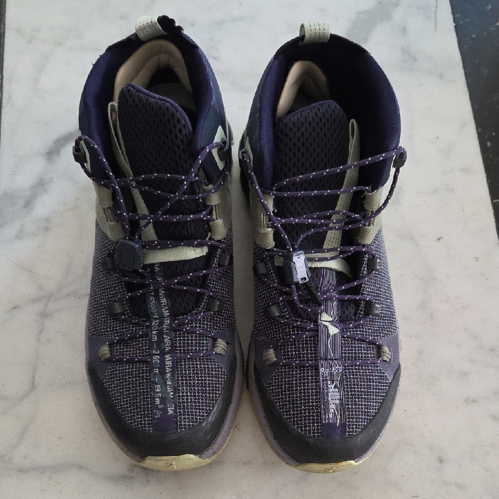 On Running Purple and Black Athletic Shoes